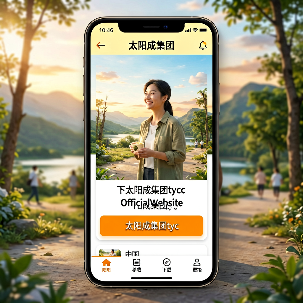 太阳成集团tyc122cc手机APP下载页面，展示移动端界面与下载入口